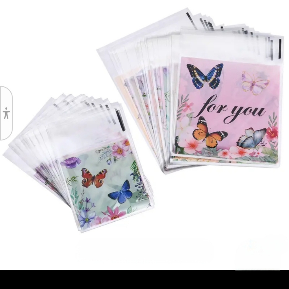 40ct. Resealable Cellophane Bags 20 -3x4 + 20 -2x2 🦋LAST ONE - Picture 7 of 8